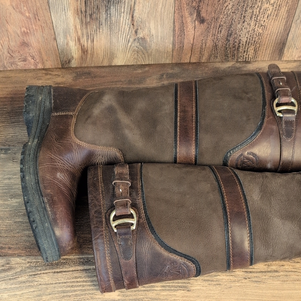 Mountain Horse Devonshire Tall Brown Leather Riding Equestrian Boots 9.5 - Picture 9 of 14